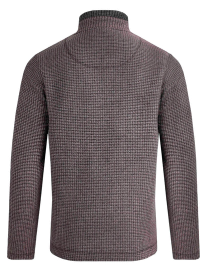Weird Fish Mens Newark 1/4 Zip Grid Fleece - Coffee