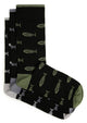 Weird Fish Mens Ronan 3 Pack Socks Black / Green / Greys