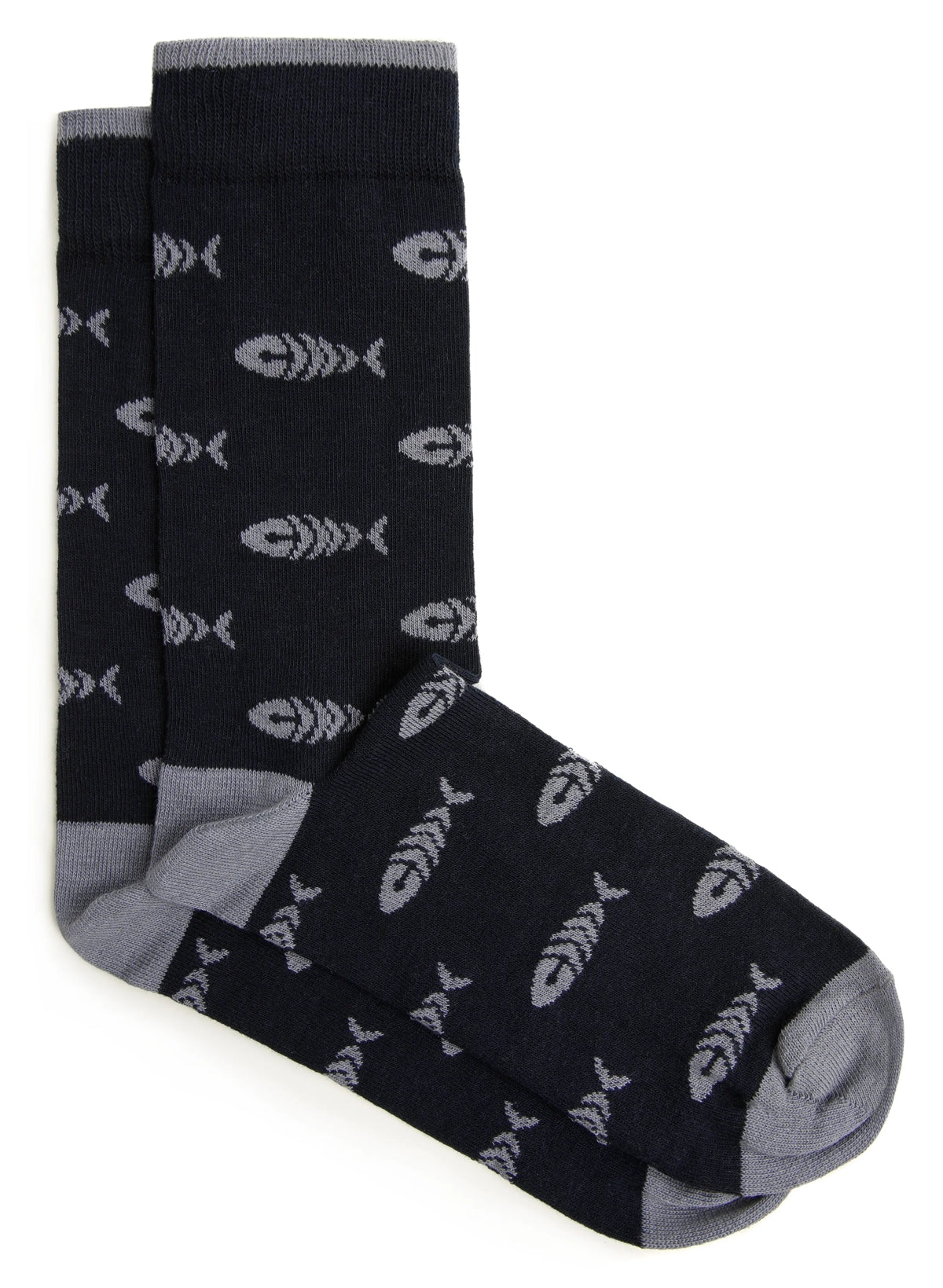 Weird Fish Mens 'Ronan' 3 Pack Socks - Navy / Red / Grey