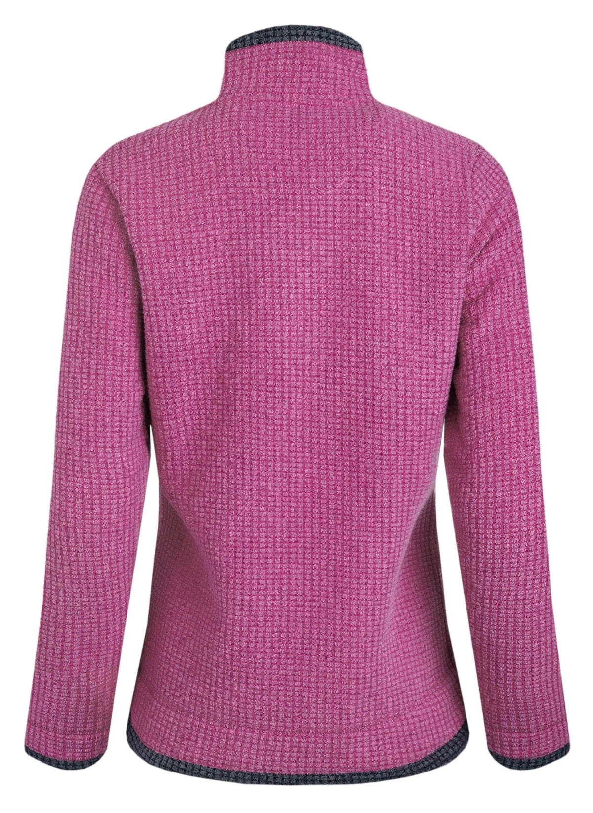 Weird Fish Womens Ariana Full Zip Grid Fleece - Dark Raspberry