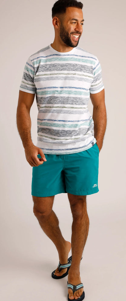 Weird Fish Mens 'Banning' Swim Shorts - Peacock