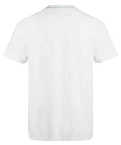 Weird Fish Mens Shoreline Linen Rich Printed Tee - Marshmallow White