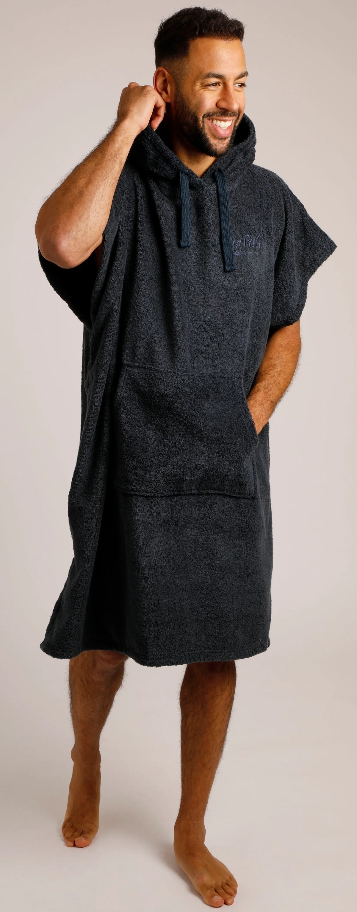 Weird Fish Adults Unisex Oceana Towelling Changing Robe - Navy