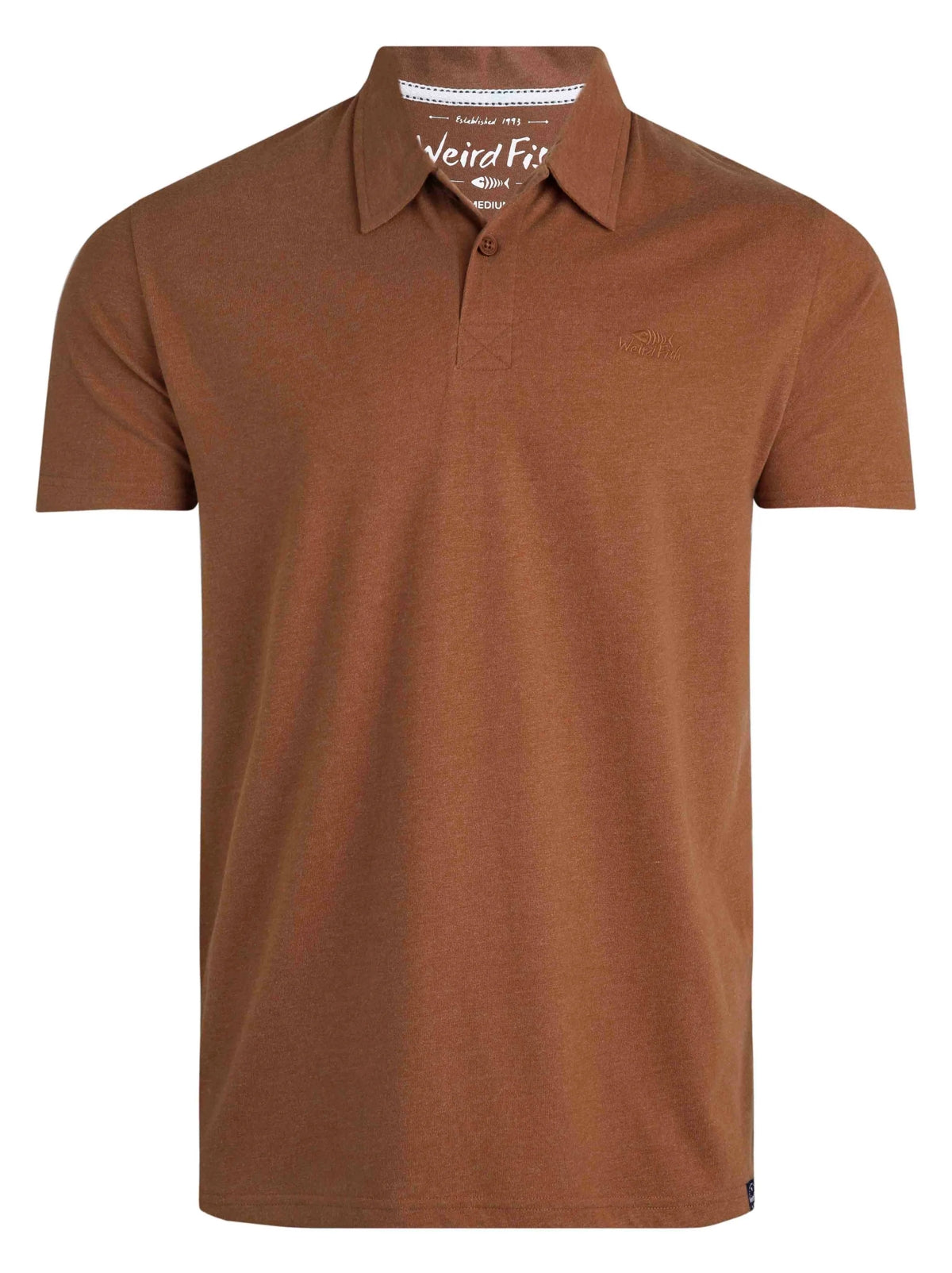 Weird Fish Mens Jetstream Polo Shirt - Chestnut