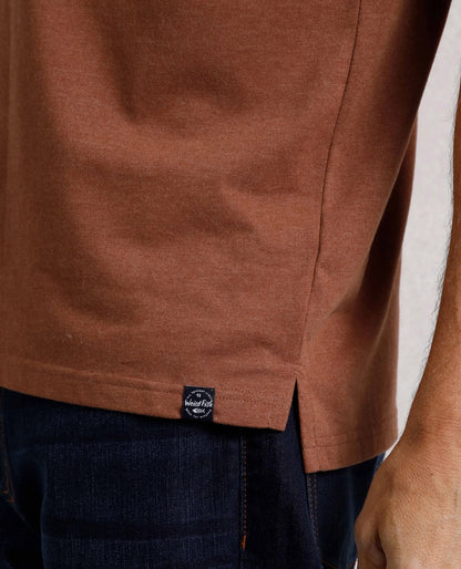 Weird Fish Mens Jetstream Polo Shirt - Chestnut