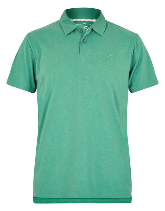 Weird Fish men's Jetstream jersey polo shirt in Dark Jade.