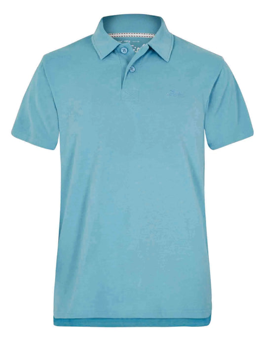 Weird Fish men's Jetstream jersey polo shirt in Sky Blue.