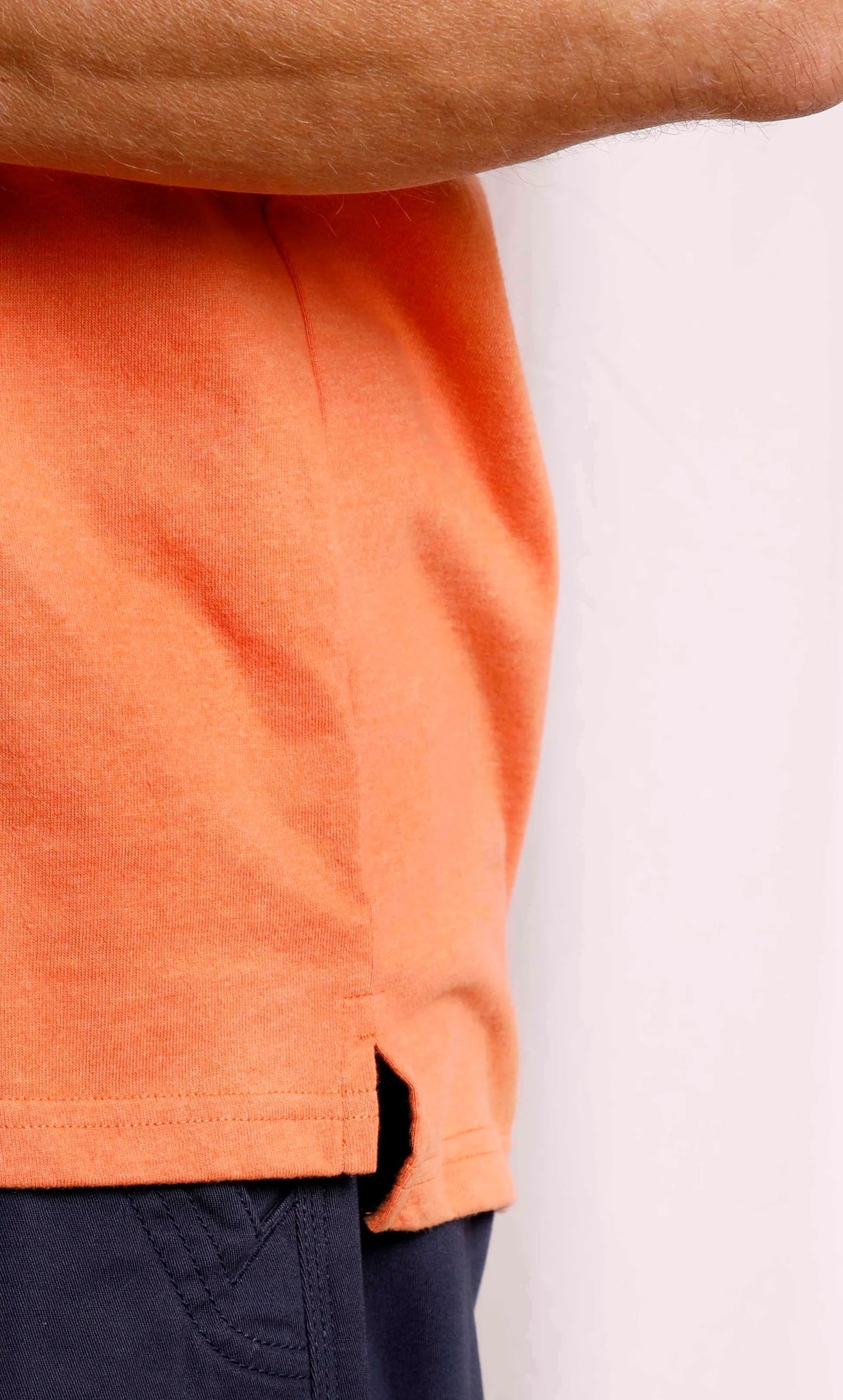 Men's Mango Orange coloured Jetstream jersey polo shirt from Weird Fish.