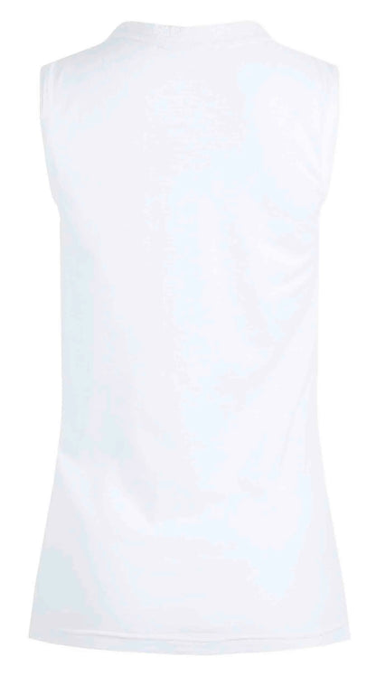 Weird Fish ladies plain white Arenas cotton v-neck vest from Weird Fish.