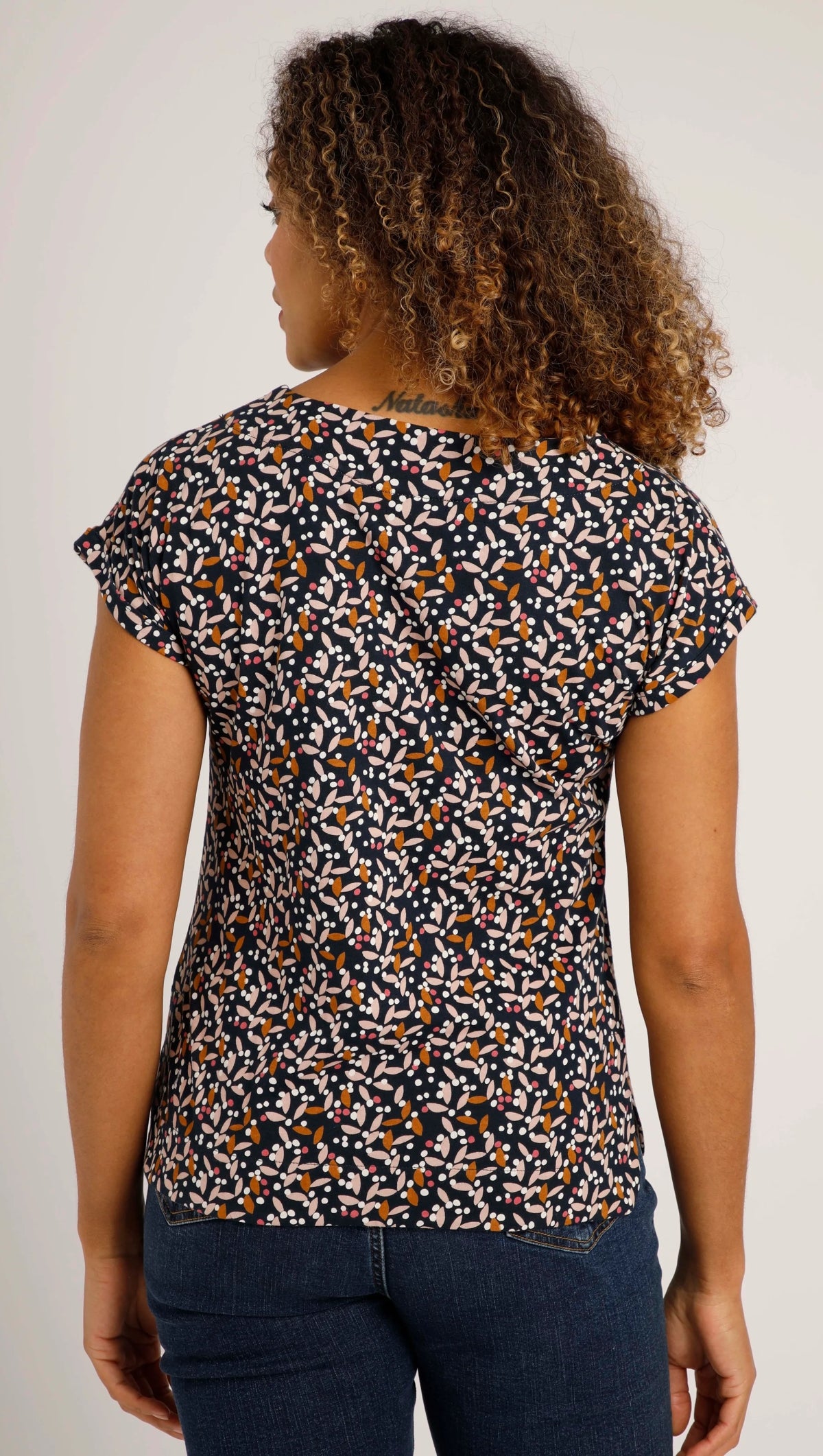 Weird Fish Womens 'Paw Paw' T-Shirt - Dark Navy