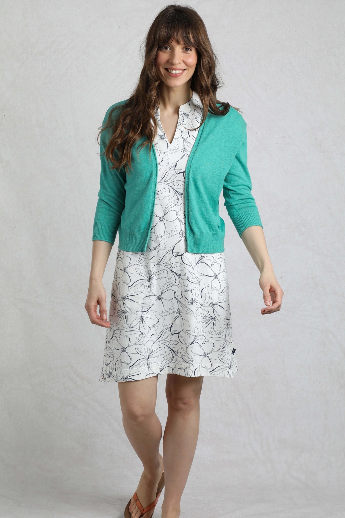 Weird Fish Womens Limon Cardigan - Aqua Blue
