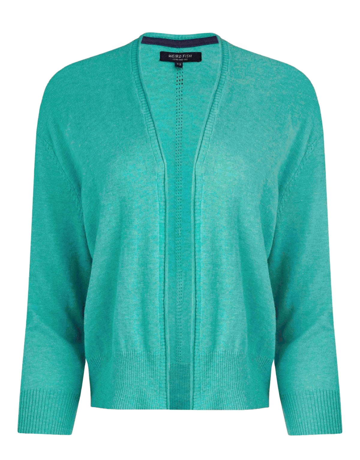 Weird Fish Womens Limon Cardigan - Aqua Blue