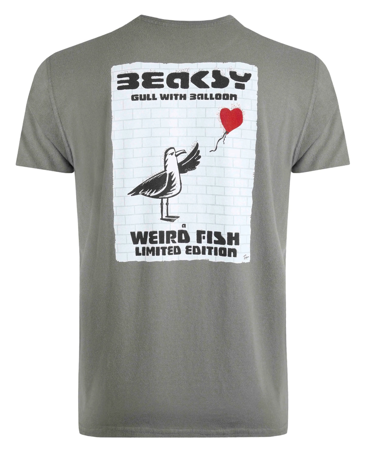 Weird Fish Mens Beaksy Printed Tee - Storm Grey