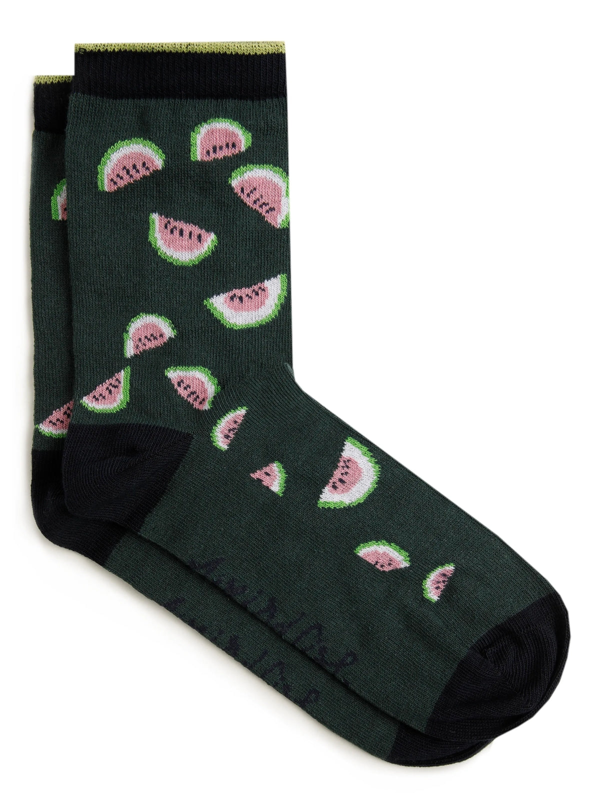 Weird Fish women's Parade socks with a watermelon slice pattern.