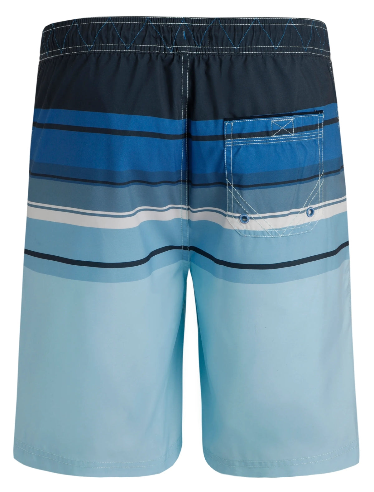 Weird Fish Mens Lucknow Printed Stripe Board Shorts - Blue Sapphire