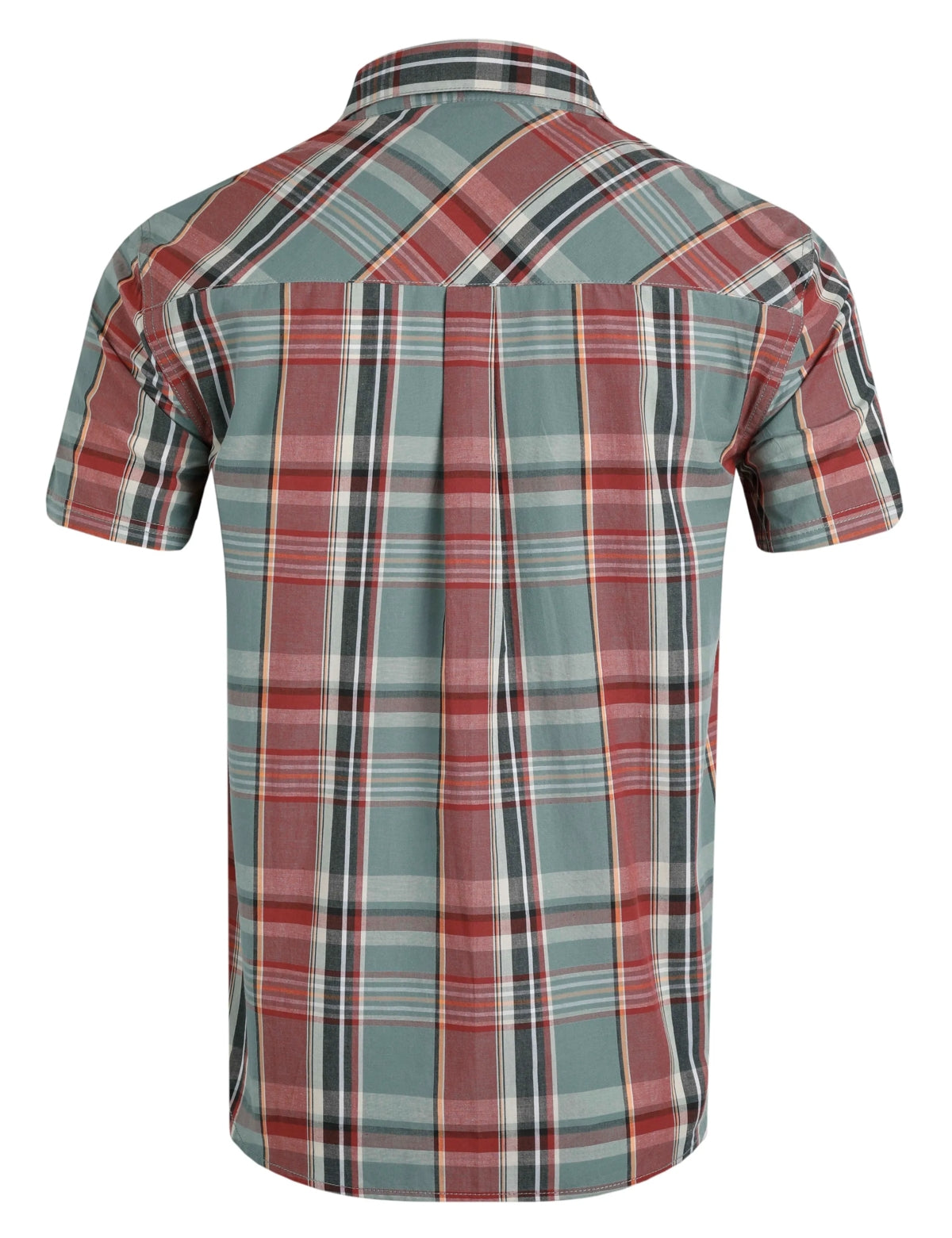 Weird Fish Mens Judd Short Sleeve Check Shirt - Mineral Blue