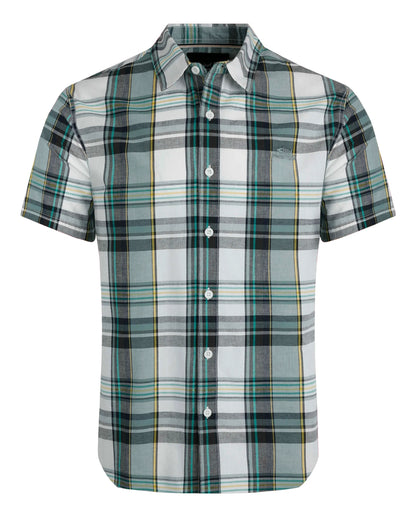 Weird Fish Mens Judd Short Sleeve Check Shirt - Dusty White