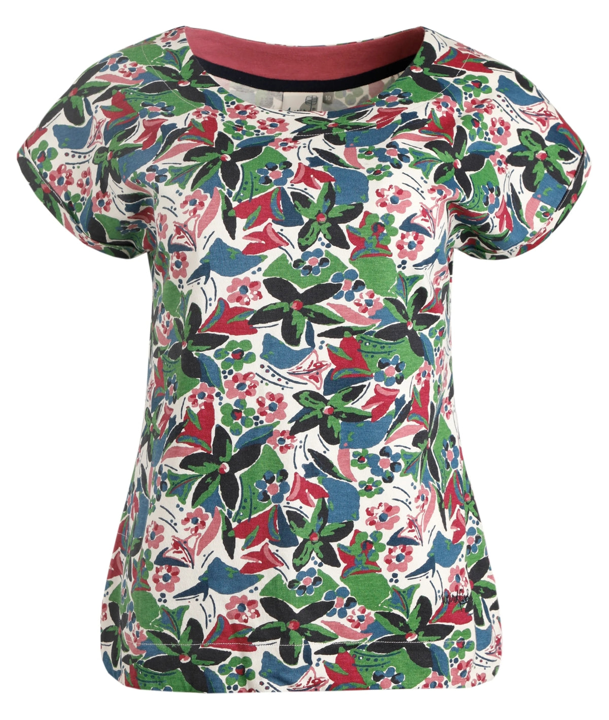 Weird Fish Womens 'Paw Paw' T-Shirt - Pearl Grey