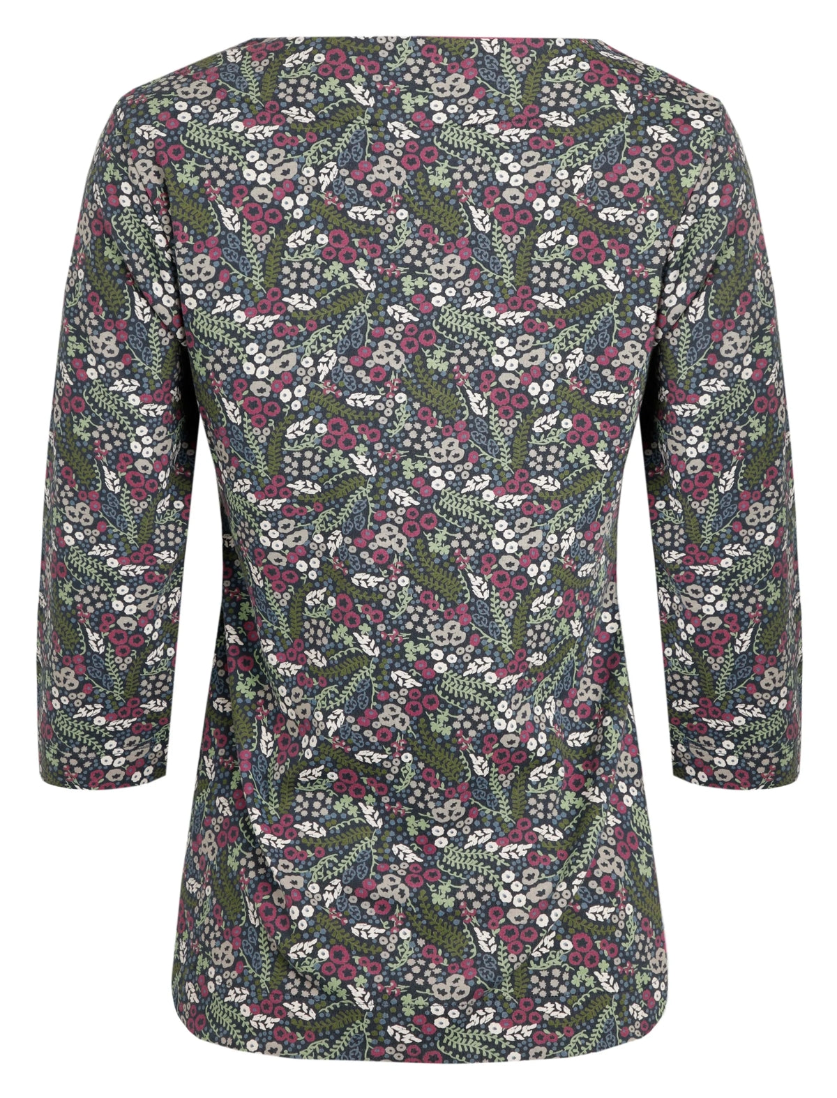 Weird Fish Womens 'Pinto' Floral Print Tee - Navy