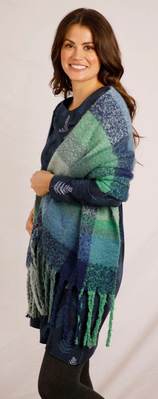 Weird Fish Austell Eco Cosy Scarf - Ivy Green