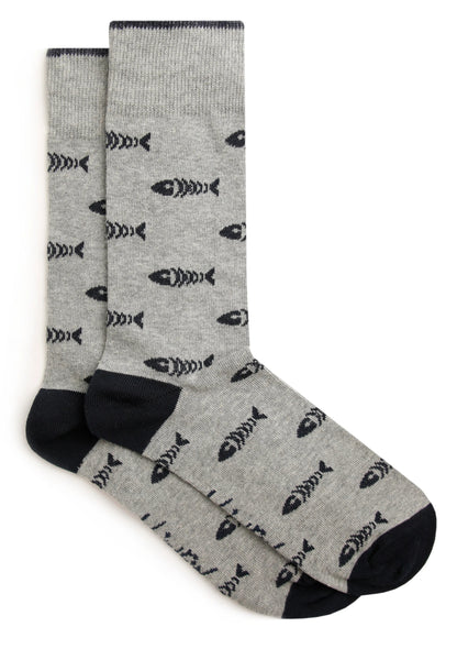 Weird Fish Mens 'Ronan' 3 Pack Socks - Grey