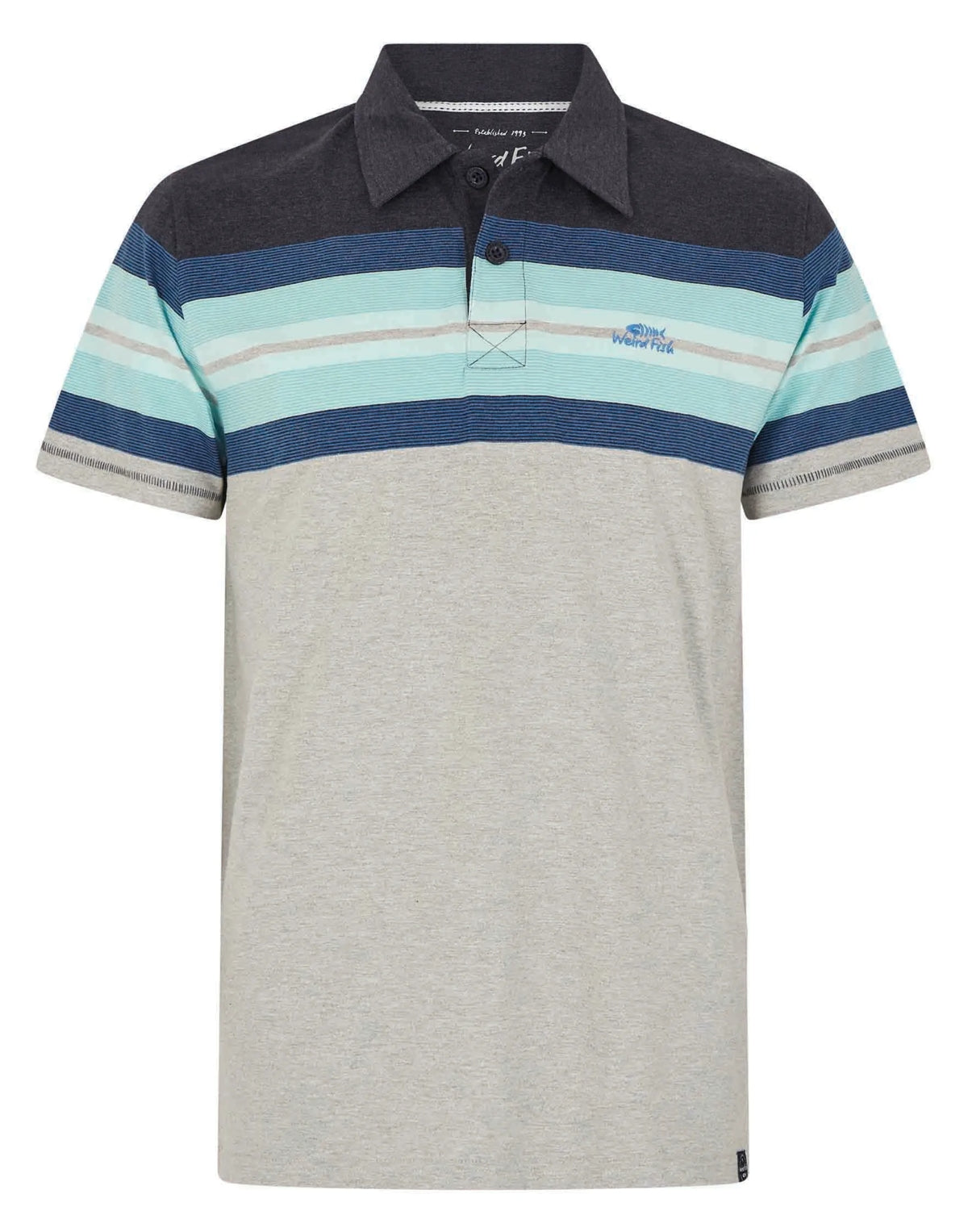 Weird Fish men's short sleeve Albury polo shirt in Sky Blue.