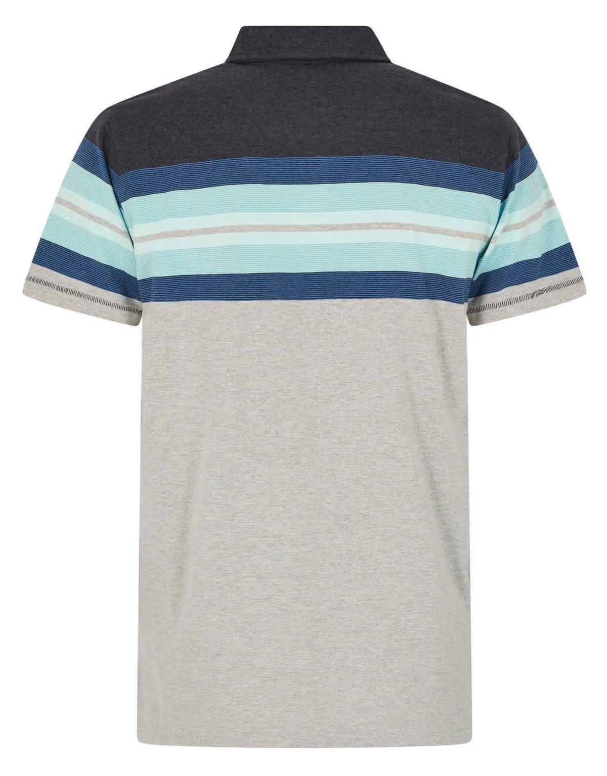 Men's chest stripe polo shirt from Weird Fish in Sky Blue.