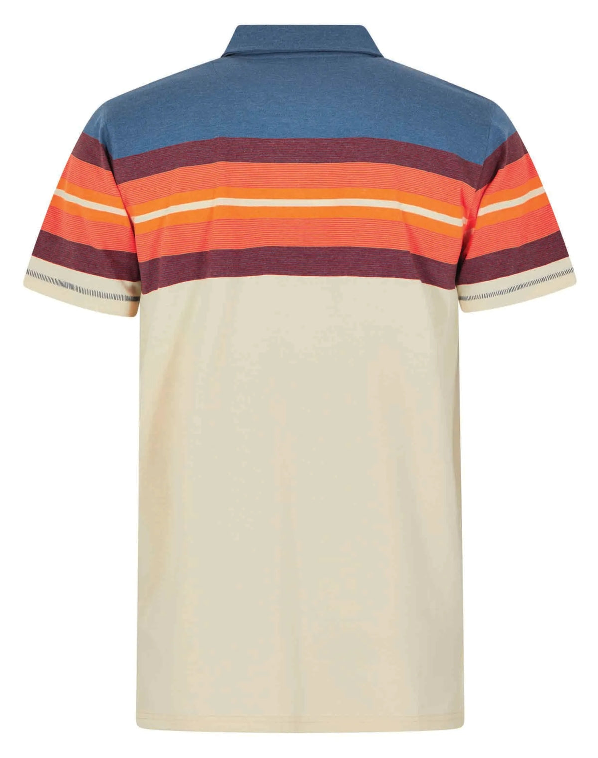 Men's chest stripe polo shirt from Weird Fish in Radical Red.