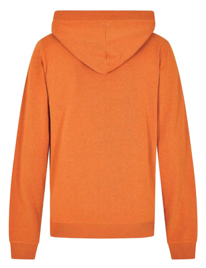 Men's pop over hooded Bryant sweatshirt from Weird Fish in a bright Brick Orange colour.
