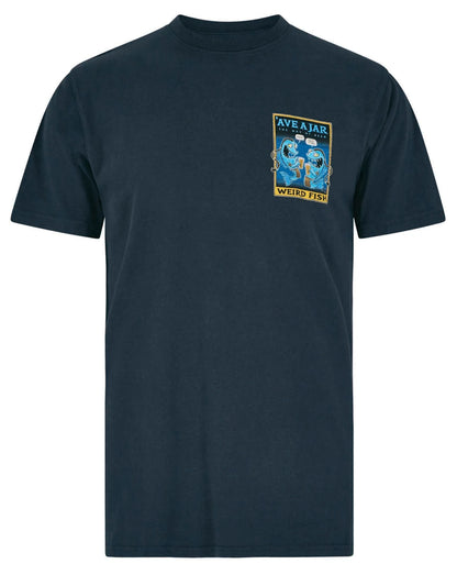 Weird Fish men's Ave a Jar: The Way of Beer, printed Avatar themed short sleeve tee in navy.