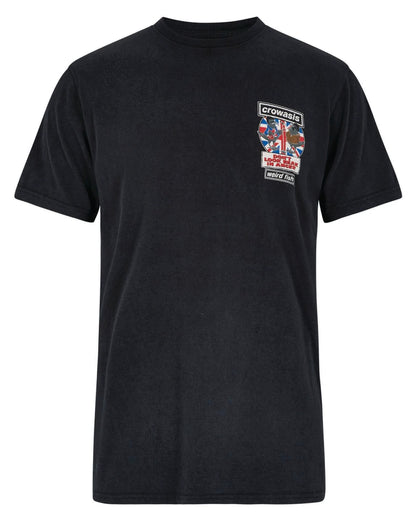Weird Fish men's Crowasis short sleeve printed t-shirt in Black - bird parody of the band Oasis.