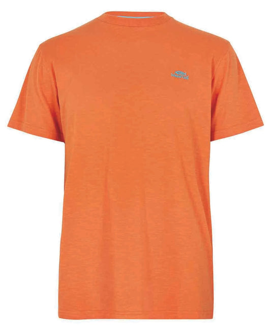 Weird Fish men's short sleeve Fished t-shirt in Mango Orange.