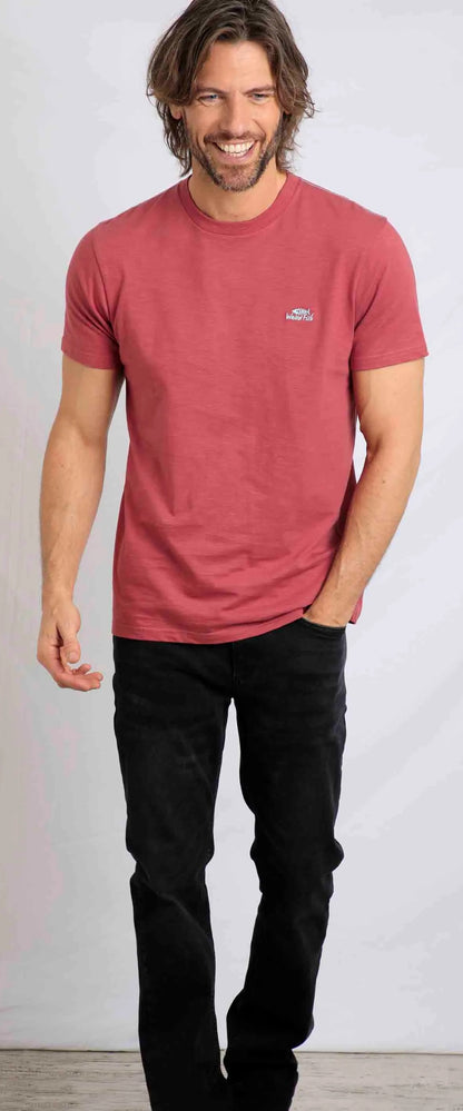 Men's Weird Fish short sleeve Fished style t-shirt in Rosewood.