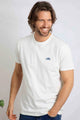 Weird Fish Mens Fished T-Shirt Dusty White / Navy Logo