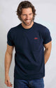Weird Fish Mens Fished T-Shirt Navy / Red Logo