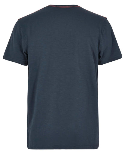 Weird Fish men's Fished plain short sleeve organic cotton slub t-shirt in Navy.