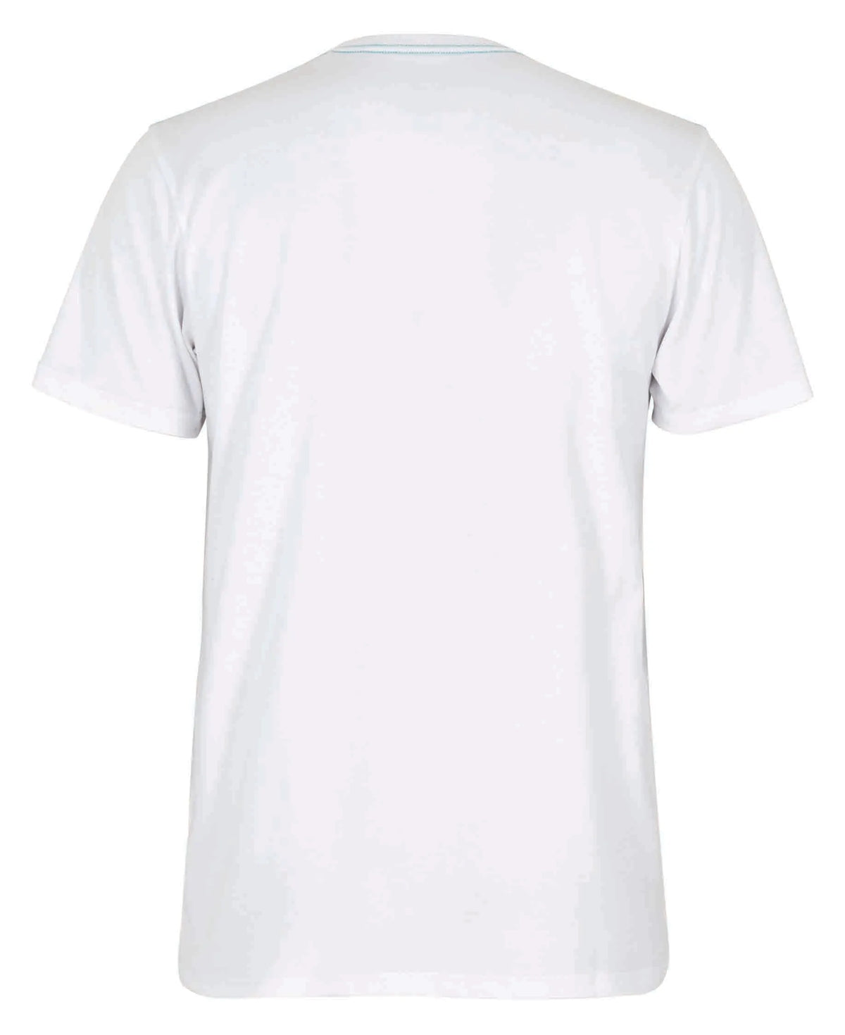 Men's white Vortex circular logo print tee in white.