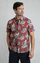 Weird Fish Mens Faraway Tropical Print Shirt Paprika