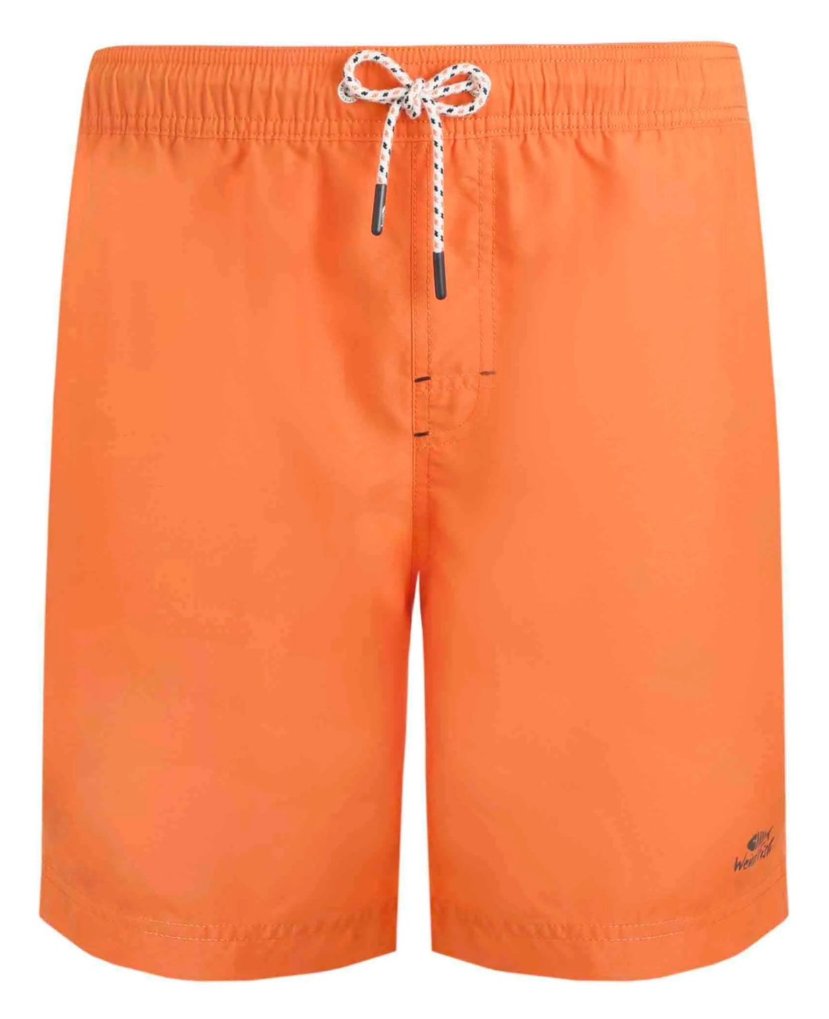 Men's Mango Orange Banning style swim shorts from Weird Fish with elasticated drawstring waist.