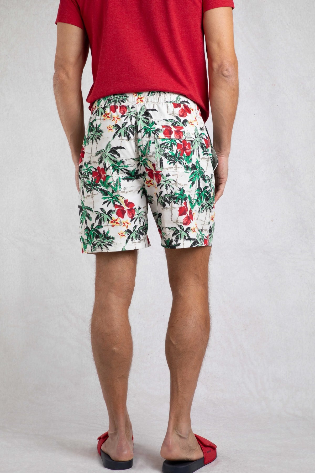 Weird Fish Mens Belukha Printed Swim Shorts - Peapod