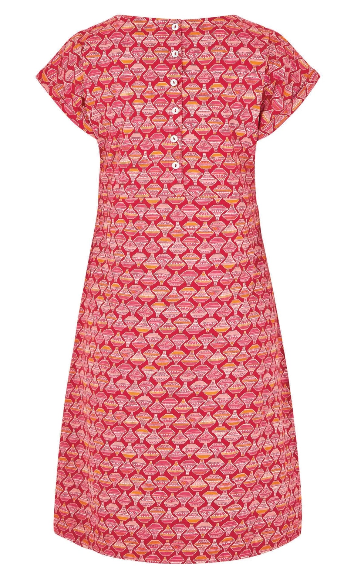 Weird Fish Womens Tallahassee Printed Jersey Dress - Barberry Red