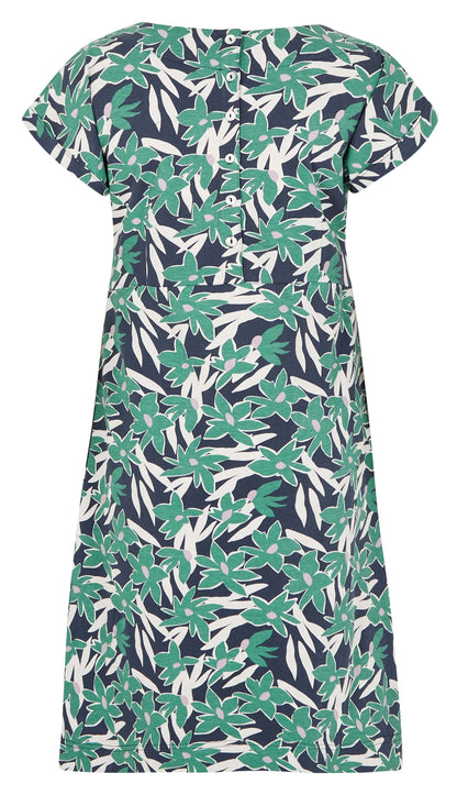 Dark Jade Green floral print Tallahassee women's dress from Weird Fish.