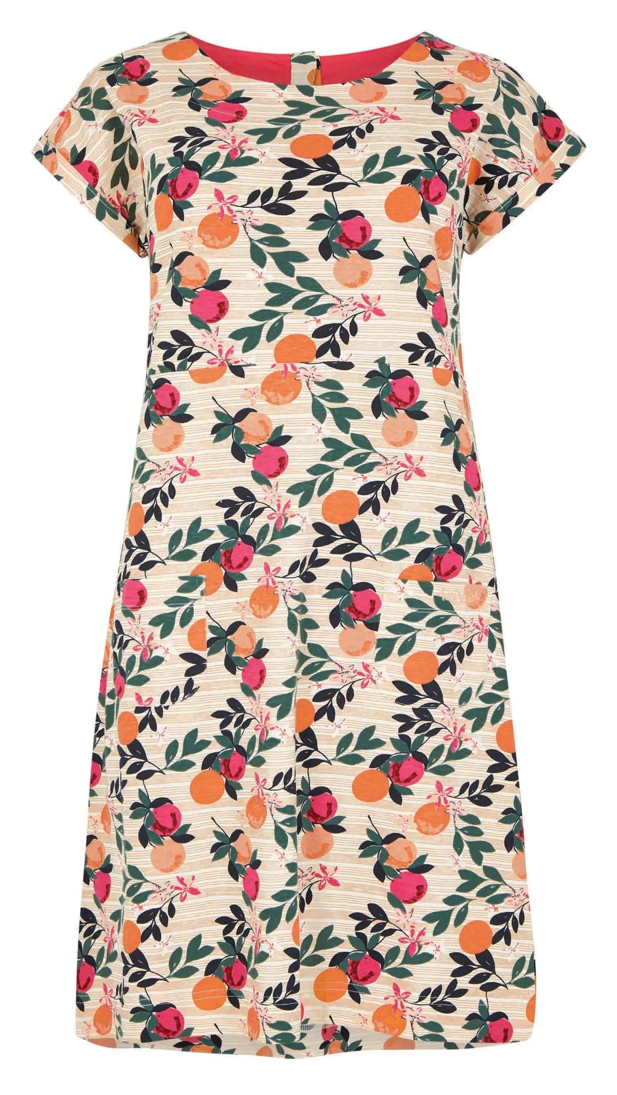 Short sleeve women's Tallahassee dress from Weird Fish in Cantaloupe print.