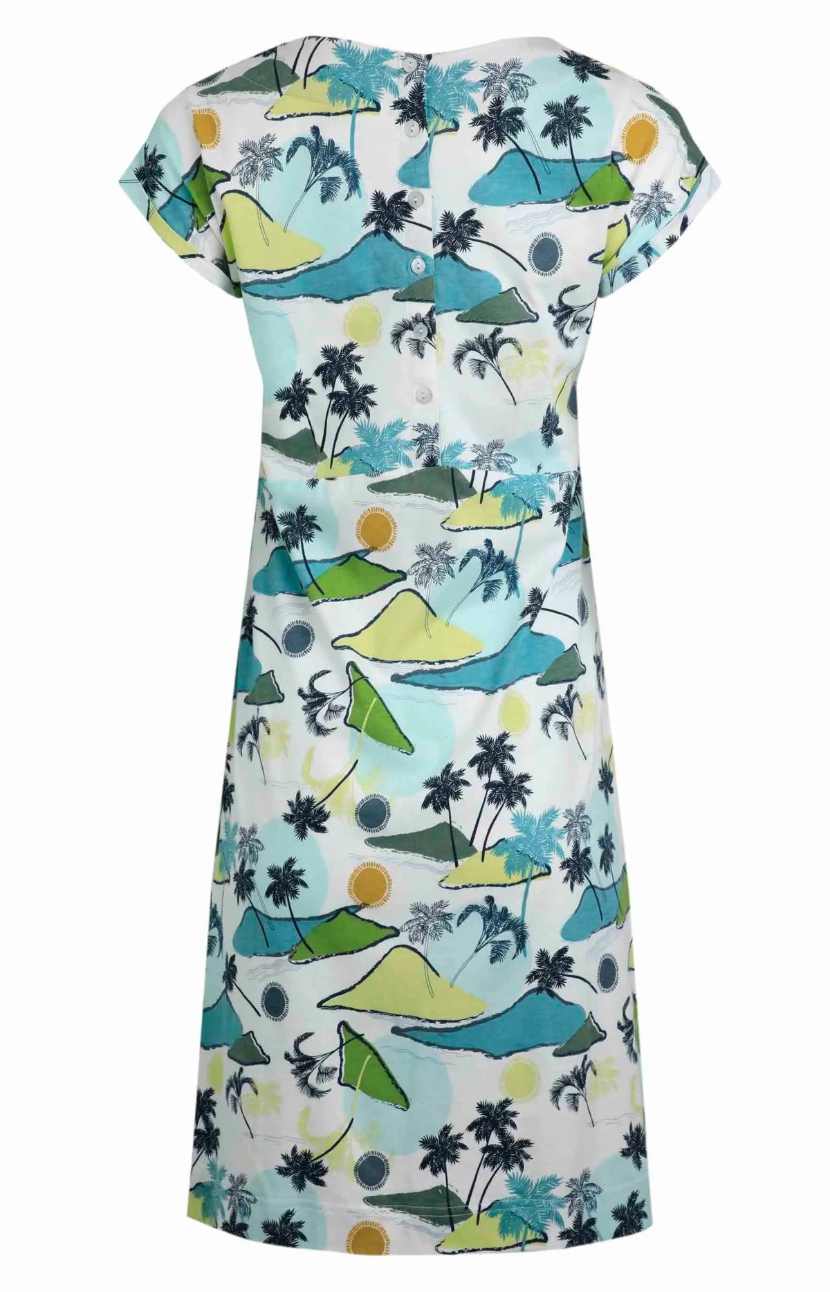 Weird Fish Womens Tallahassee Printed Jersey Dress - Kiwi