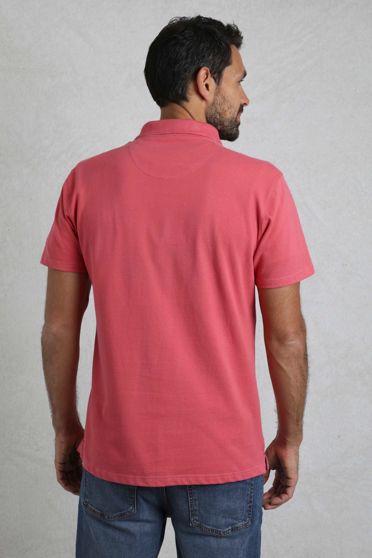 Weird Fish Mens Miles Pique Polo Shirt - Dark Pink