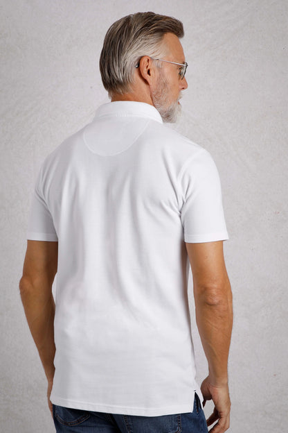 Weird Fish Mens Miles Pique Polo Shirt - White