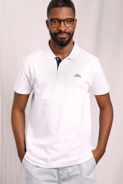 Weird Fish Mens Miles Pique Polo Shirt - White