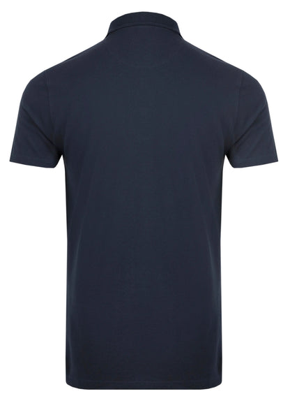 Weird Fish men's short sleeve Miles pique polo shirt in Navy.