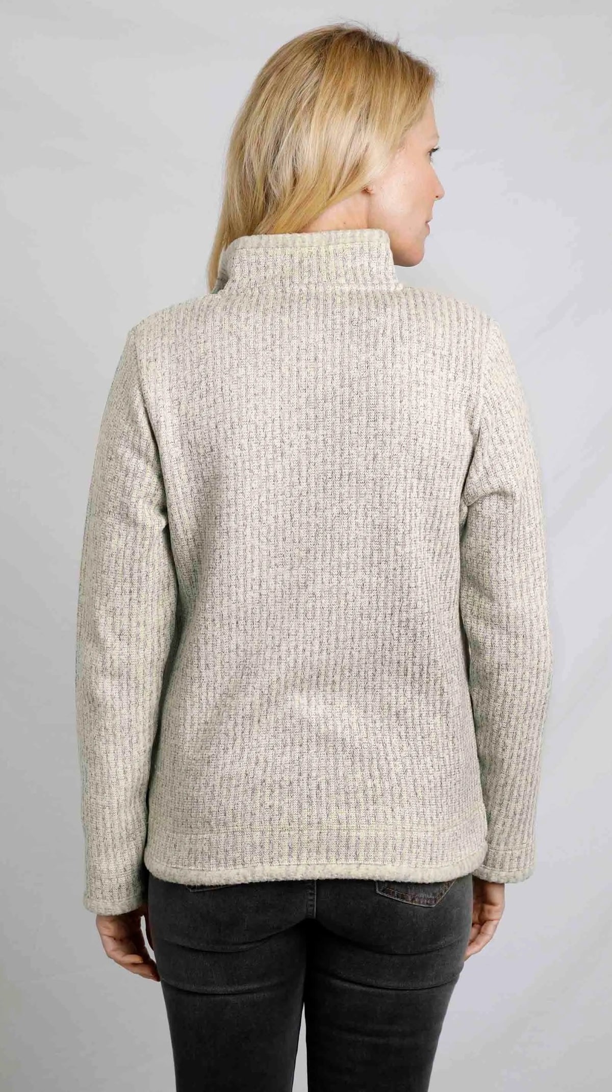 Weird Fish Womens Oreille Full Zip Textured Fleece - Lemon