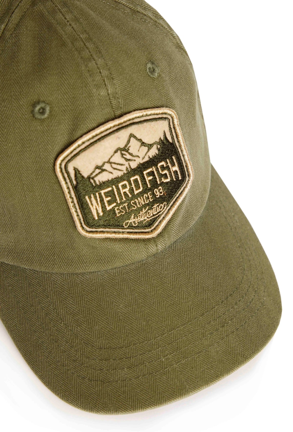 Weird Fish Firbank Washed Graphic Cap - Military Olive